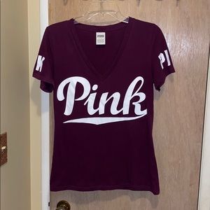 Pink V-Neck Tee